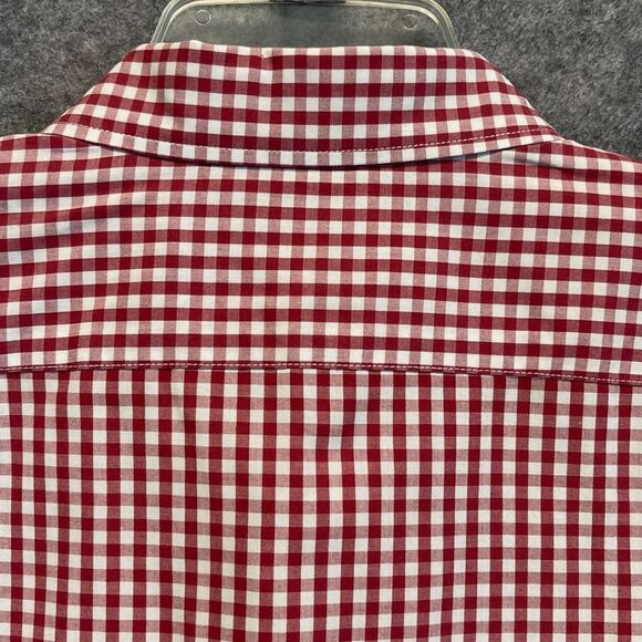GOOD THREADS Button-up Shirt Men's XL Red & White Standard Fit Gingham Western - Picture 8 of 11